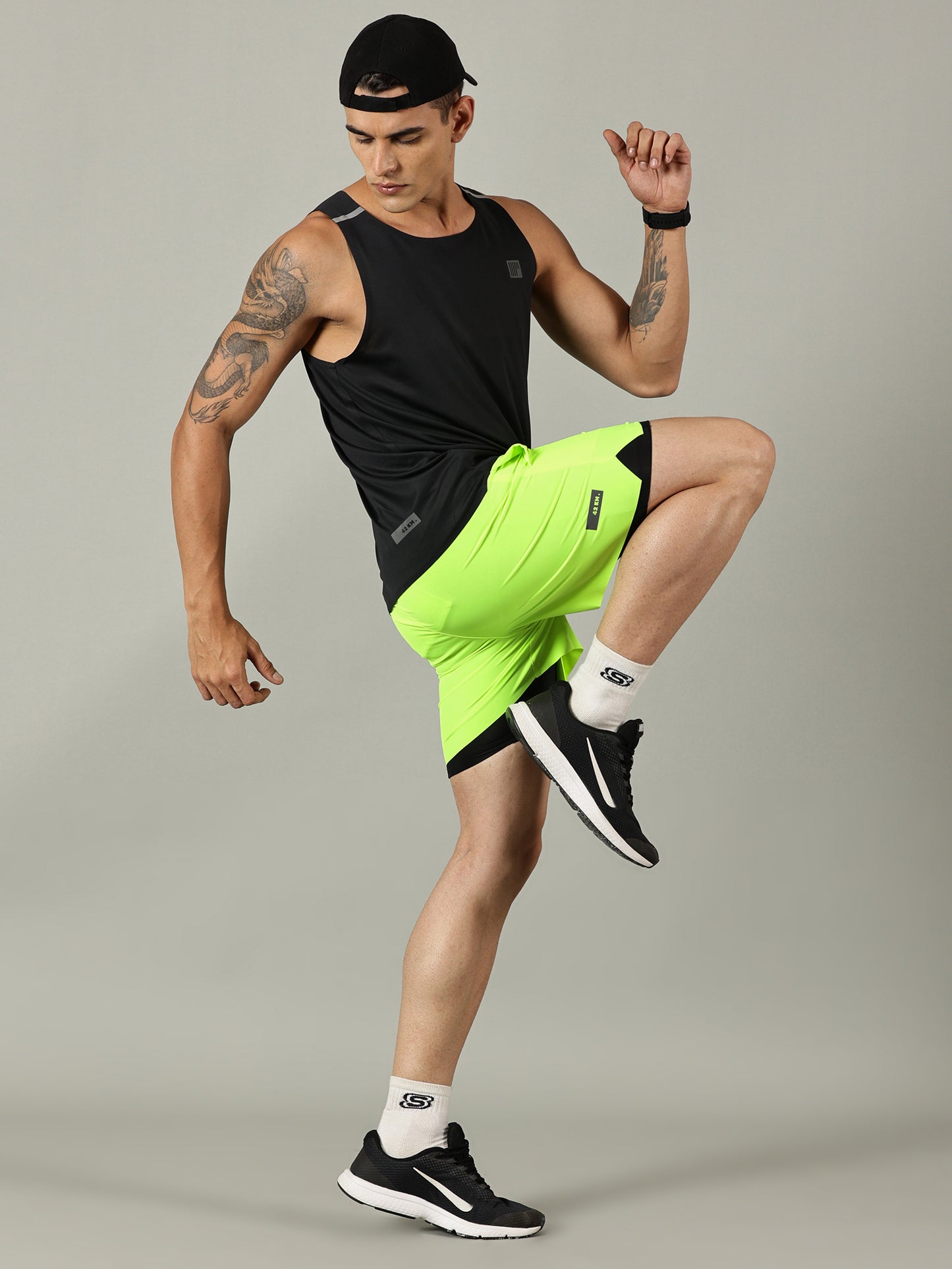 2-in-1 Distance Shorts with Tights, 5 inch