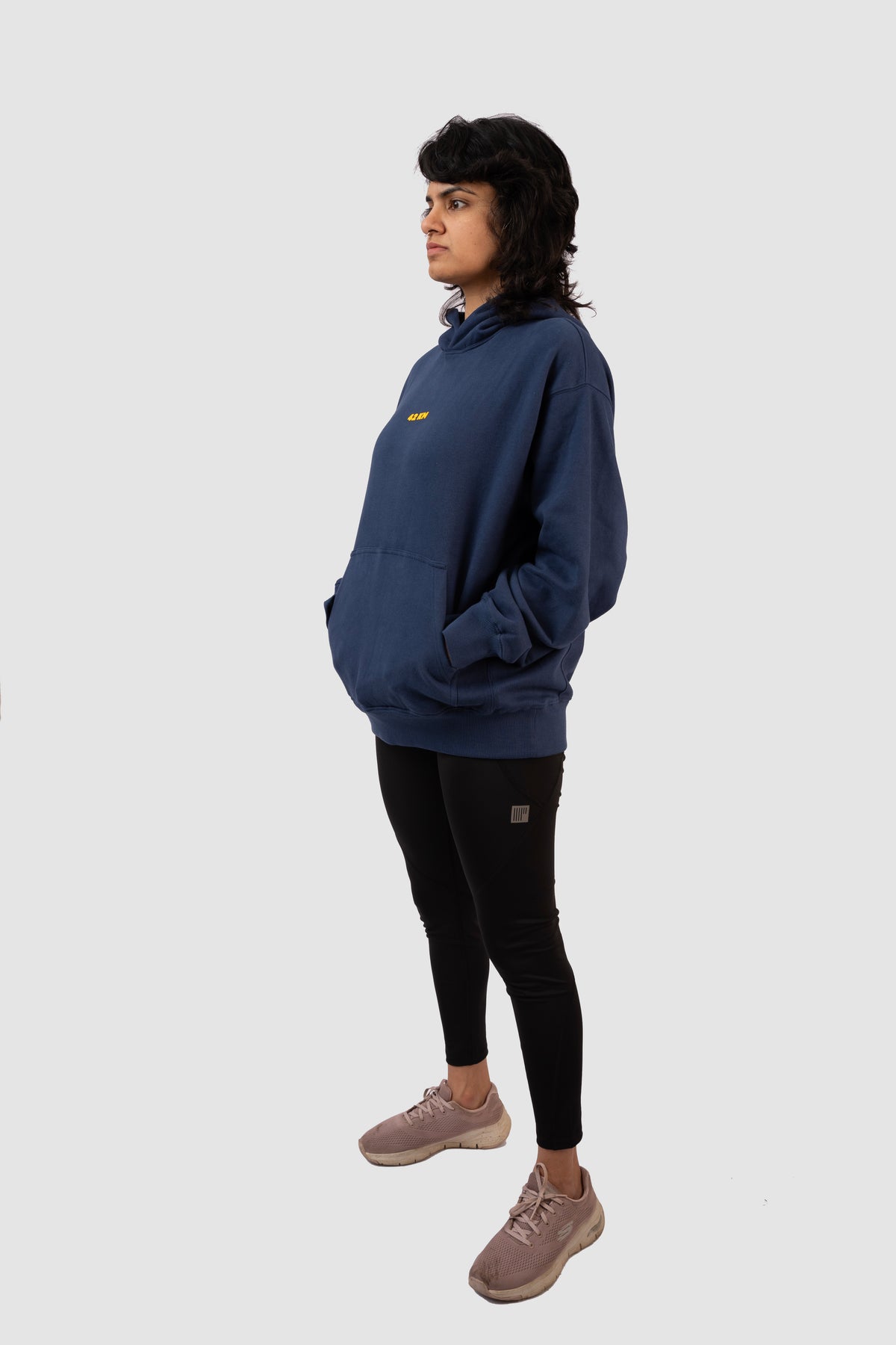 The Recovery Hoodie, unisex post-run hoodie, Blue, by 42KM, photo 5