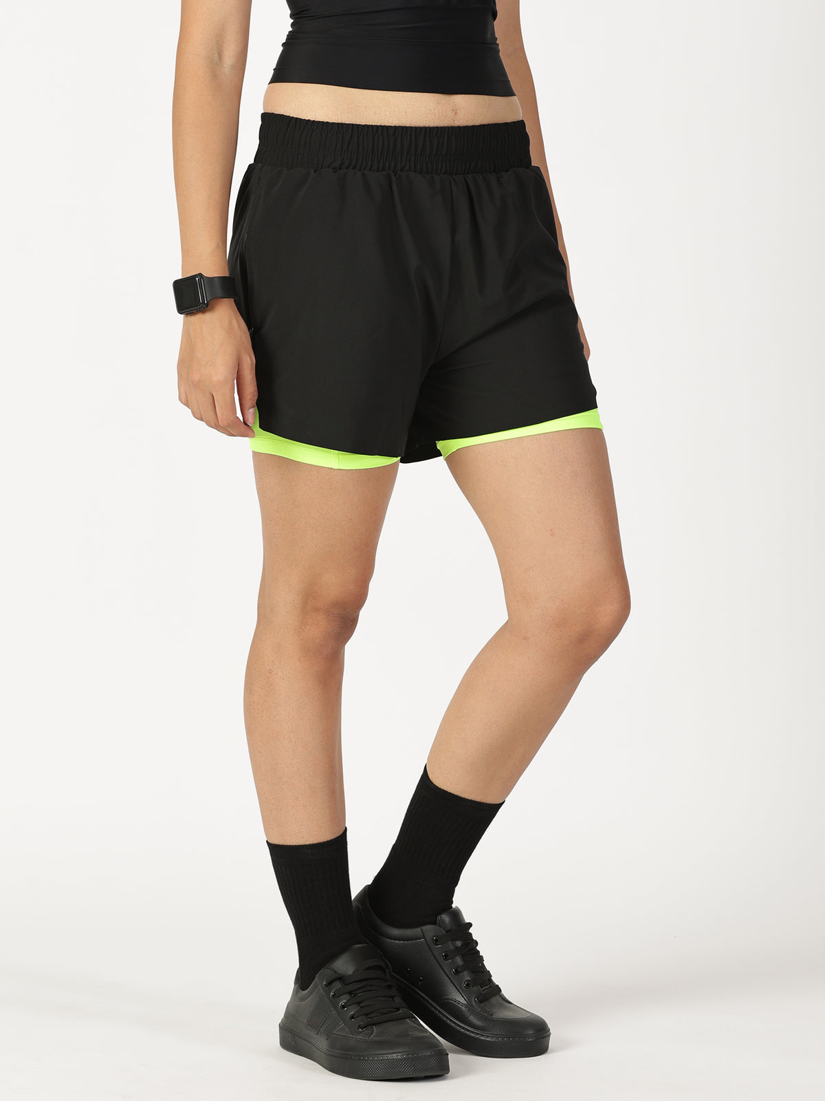Womens 2-in-1 Distance Shorts with Tights, 5 inch