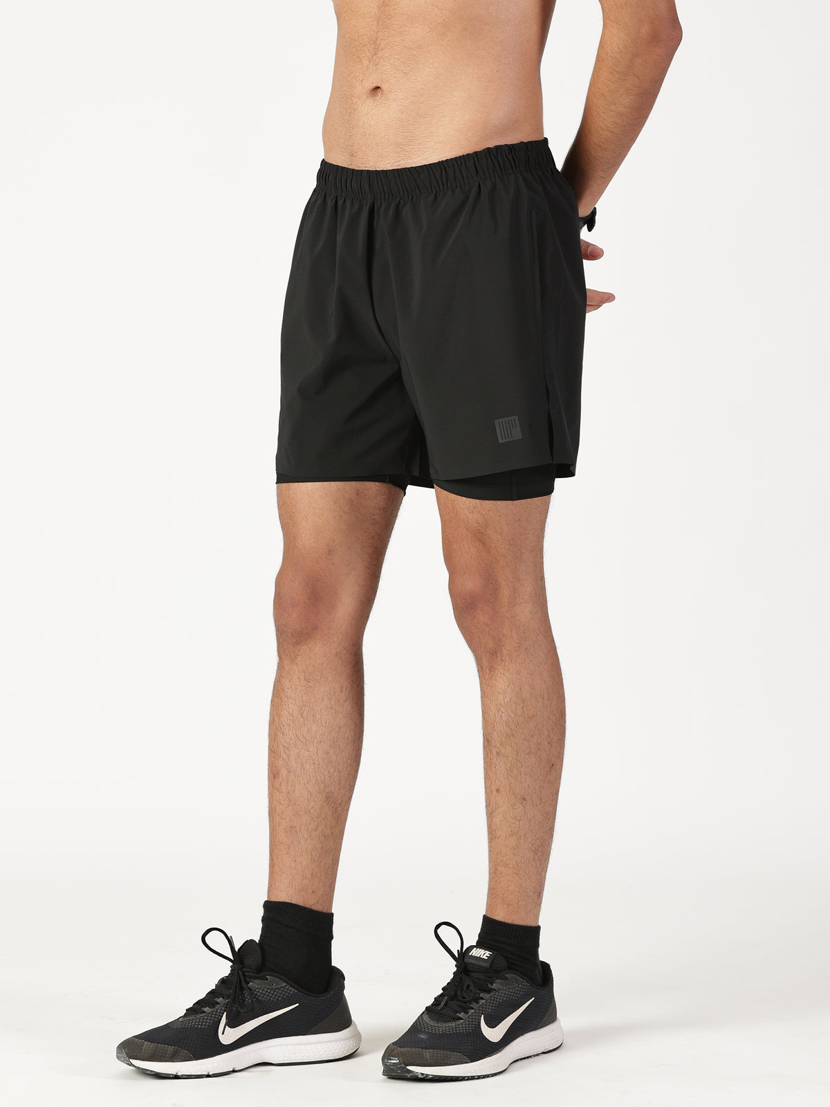 2-in-1 Distance Shorts with Tights, 5 inch