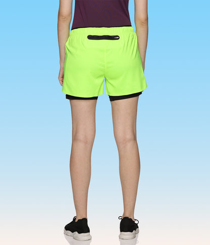 Women Distance Shorts - 2 in 1 with Tights