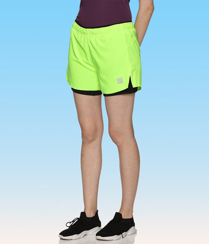 Women Distance Shorts - 2 in 1 with Tights
