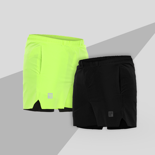 2-in-1 Distance Shorts with Tights, 5 inch Combo (Pack of 2)