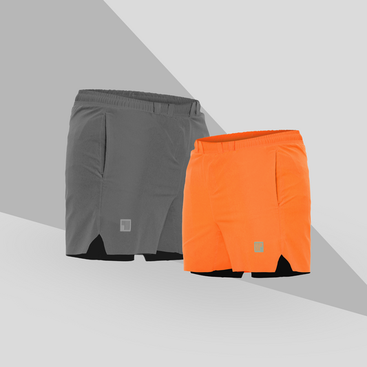 2-in-1 Distance Shorts with Tights, 5 inch Combo (Pack of 2)