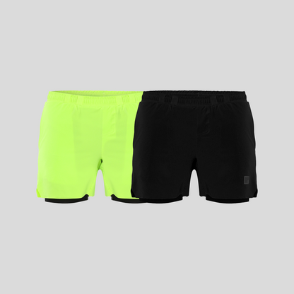 2-in-1 Distance Shorts with Tights, 5 inch,  2-Pack