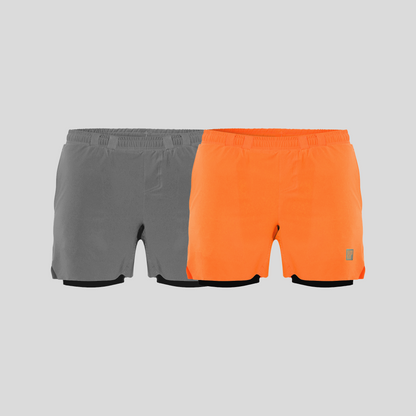 2-in-1 Distance Shorts with Tights, 5 inch, 2-Pack