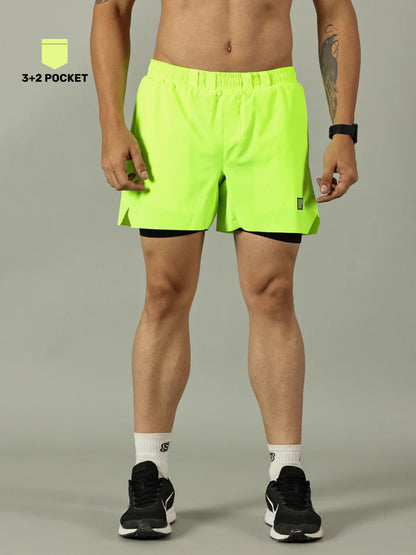 2-in-1 Distance Shorts with Tights, 5 inch