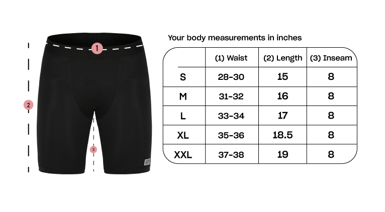 Tights – Size chart